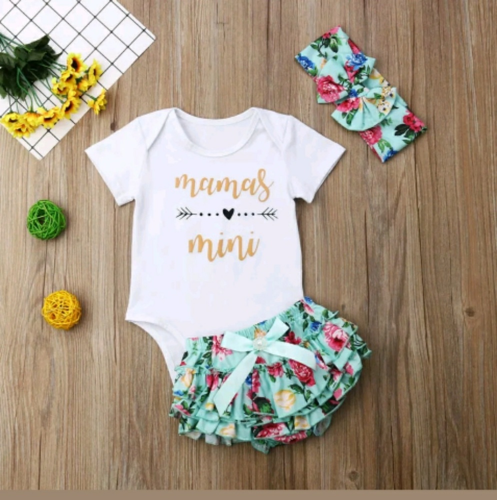 Adorable 3 piece floral print outfit. - Picture 2 of 5